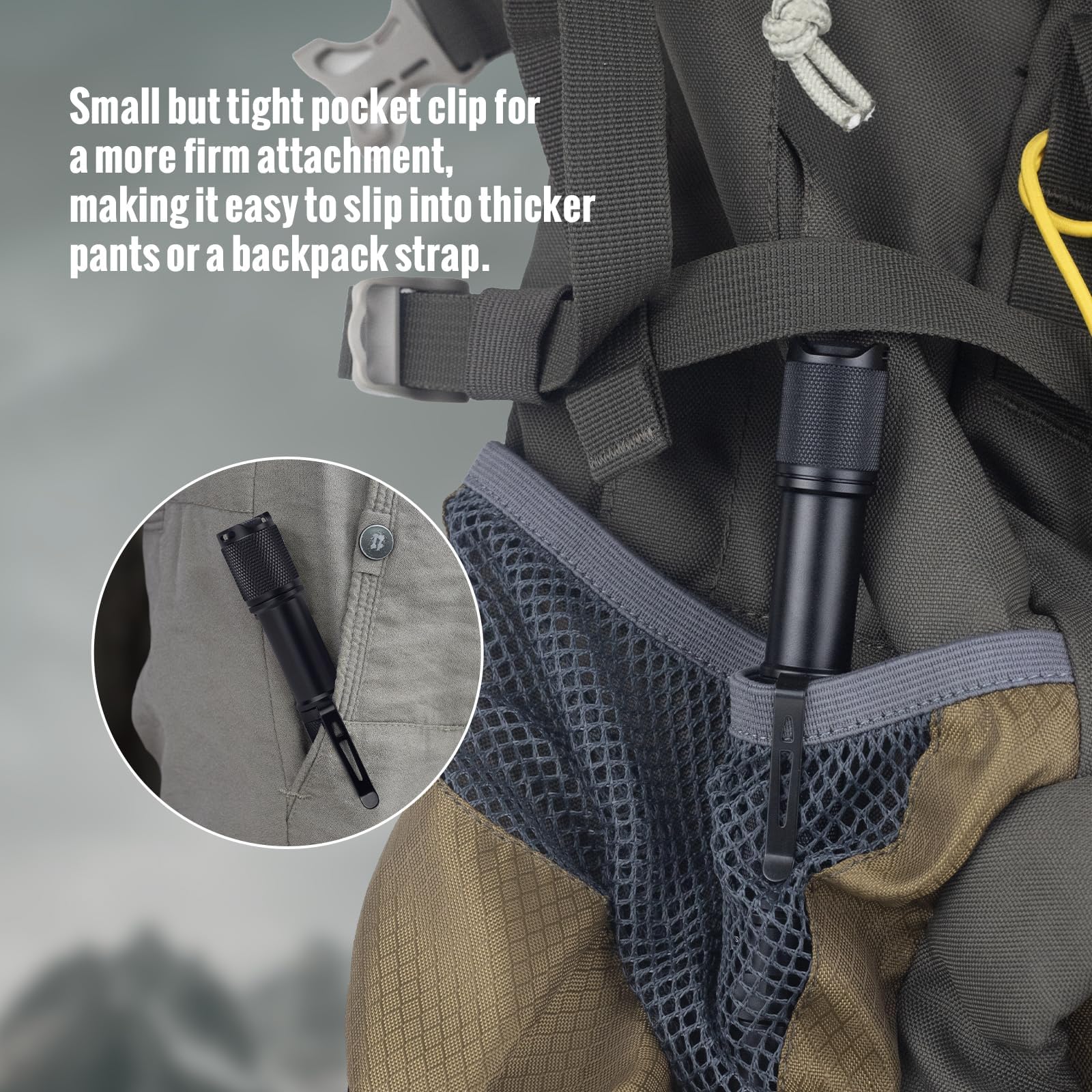 ThruNite Archer 2A C in a pocket for scale emphasizing lightweight everyday carry convenience