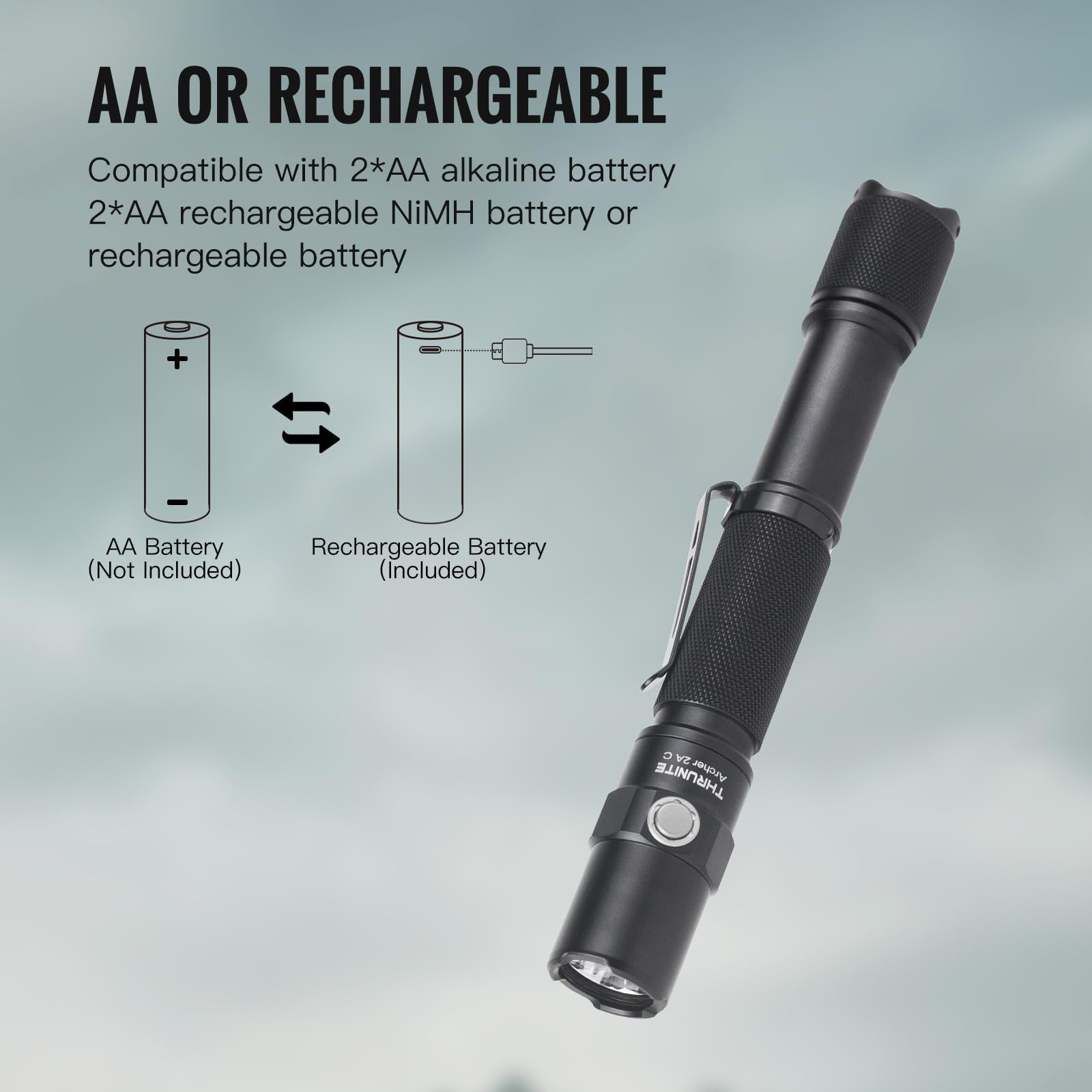 ThruNite Archer 2A C tail switch action demonstrating instant tactical bursts and responsive use