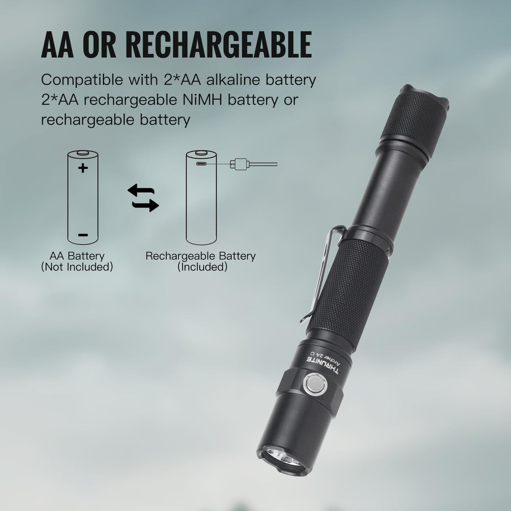 ThruNite Archer 2A C tail switch action demonstrating instant tactical bursts and responsive use