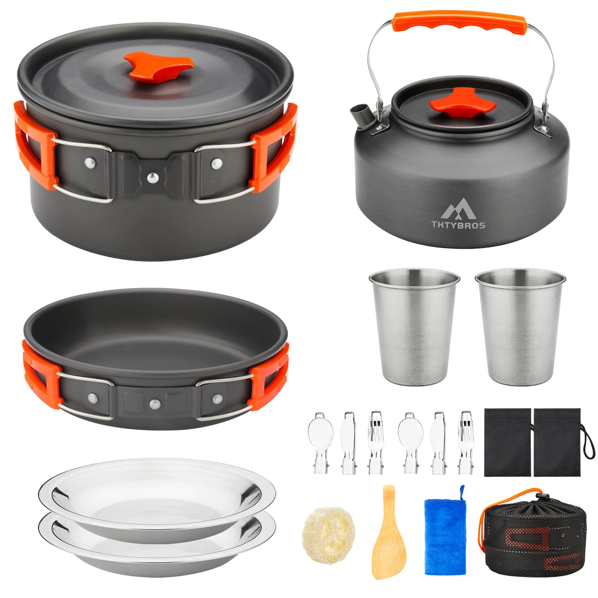 THTYBROS front view of packed mess kit showing compact storage benefit