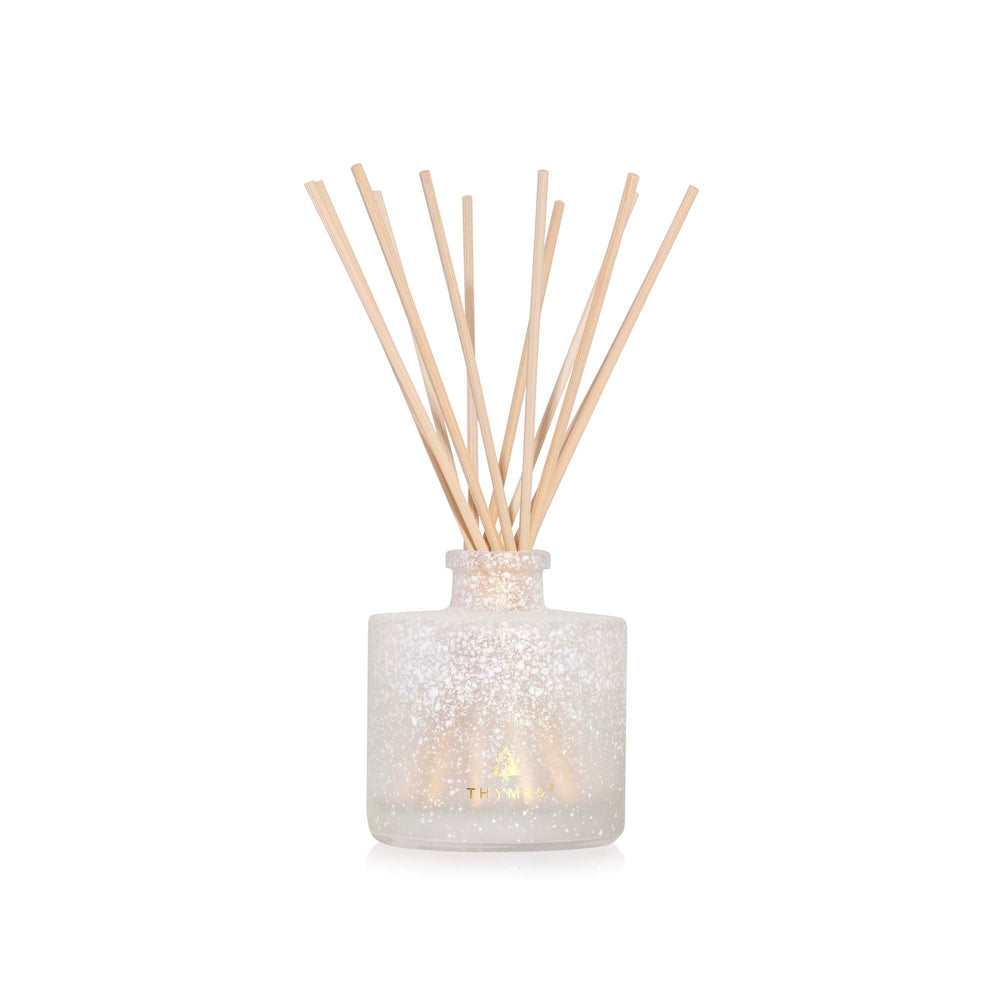 Thymes Frasier Fir packaging and label detail illustrates brand quality and scent ID