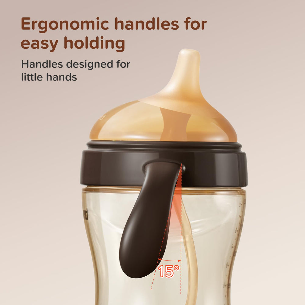 thyseed infant holding cup lifestyle image promotes self-feeding and confidence building