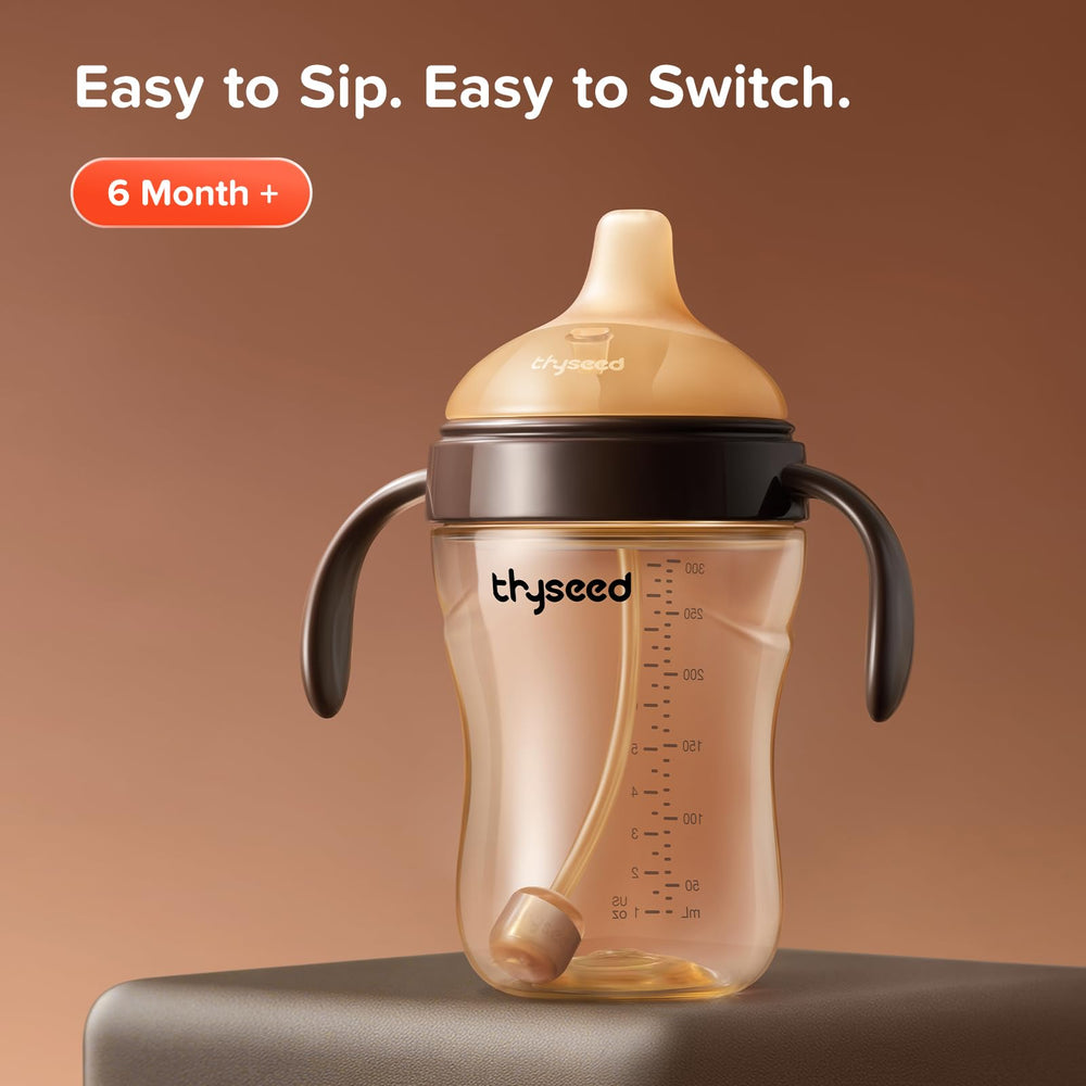 thyseed soft silicone spout closeup that protects gums and offers a breast-like feel
