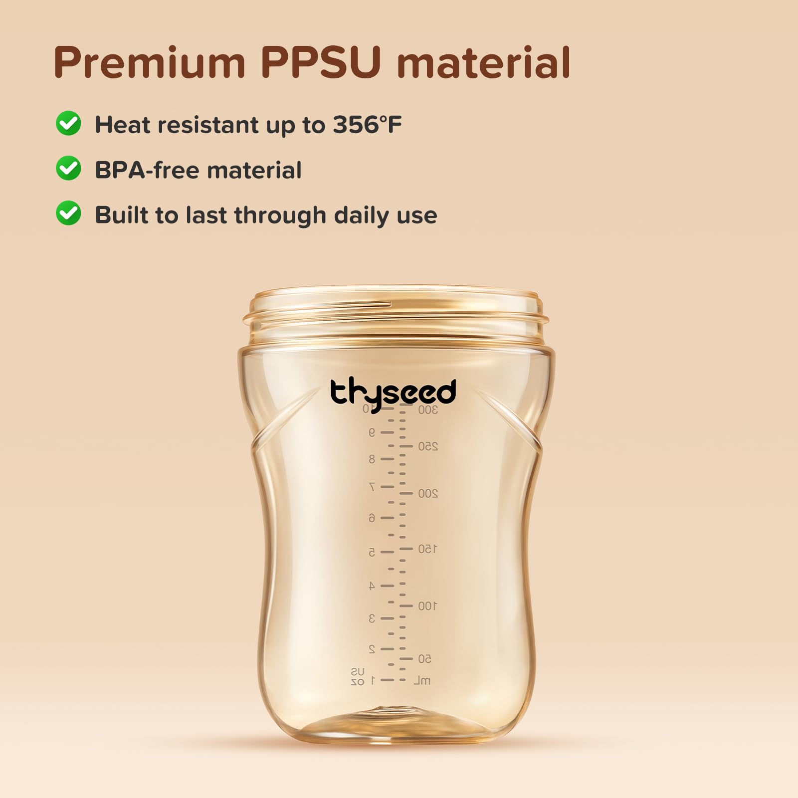 thyseed wide mouth opening for quick filling and simple hand washing convenience
