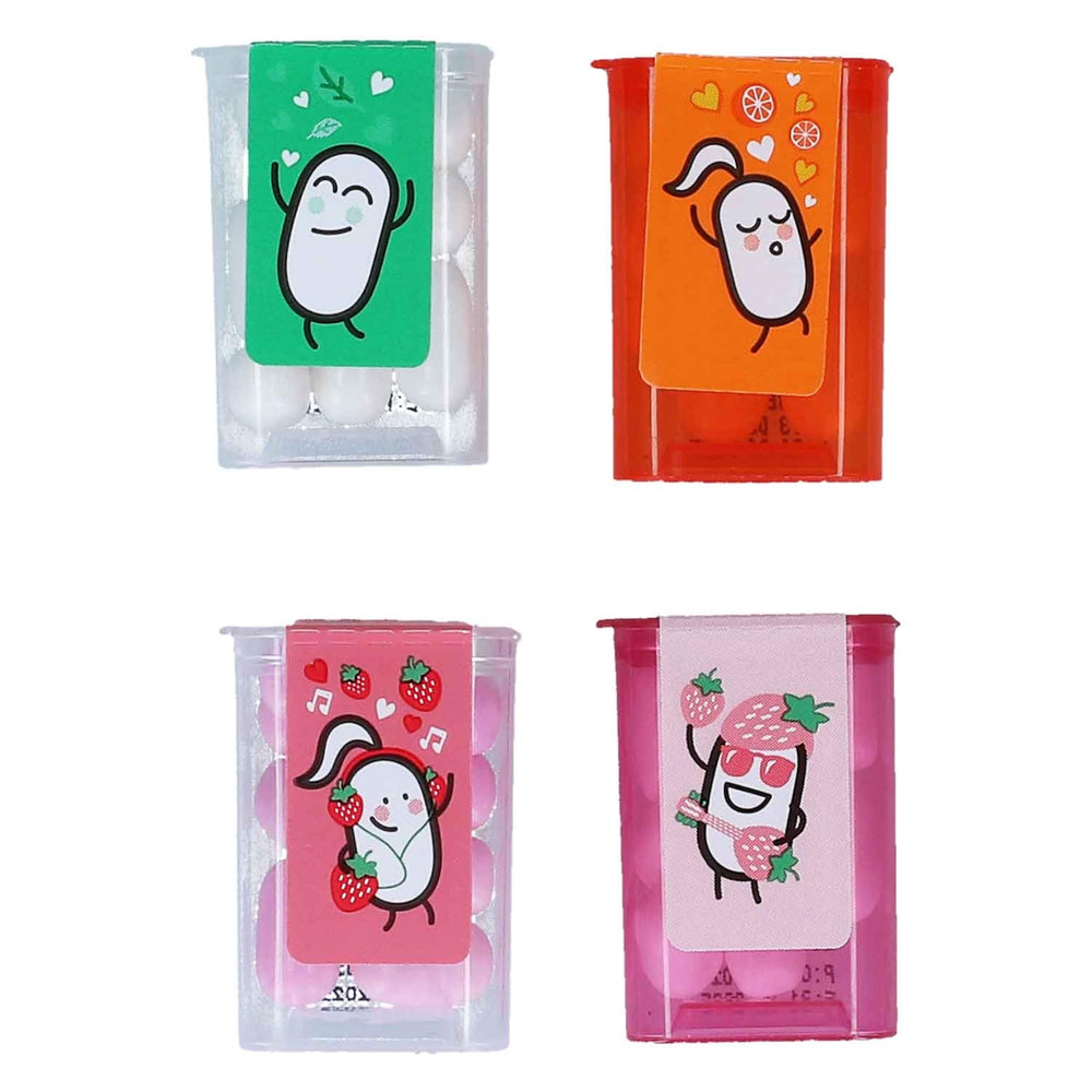 Tic Tac party table display showing colorful boxes used as easy event favors
