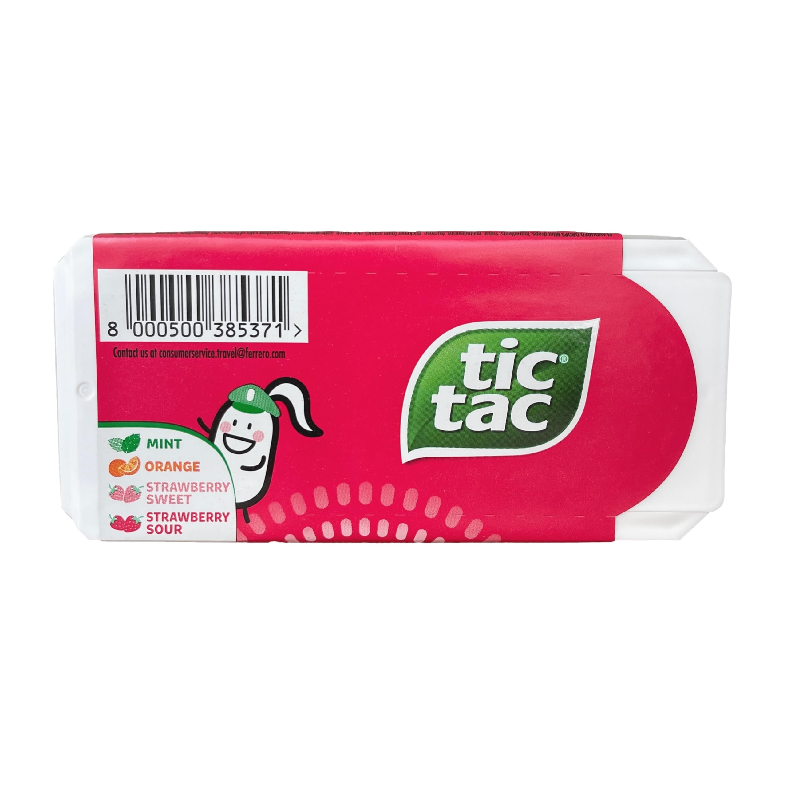 Tic Tac next to a wallet for scale showing pocket-friendly size and portability