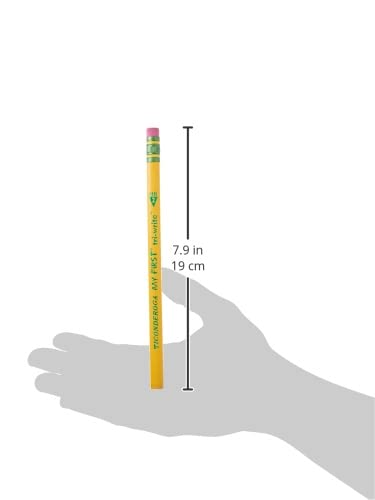Ticonderoga thick graphite core cross-section detail for smooth lines