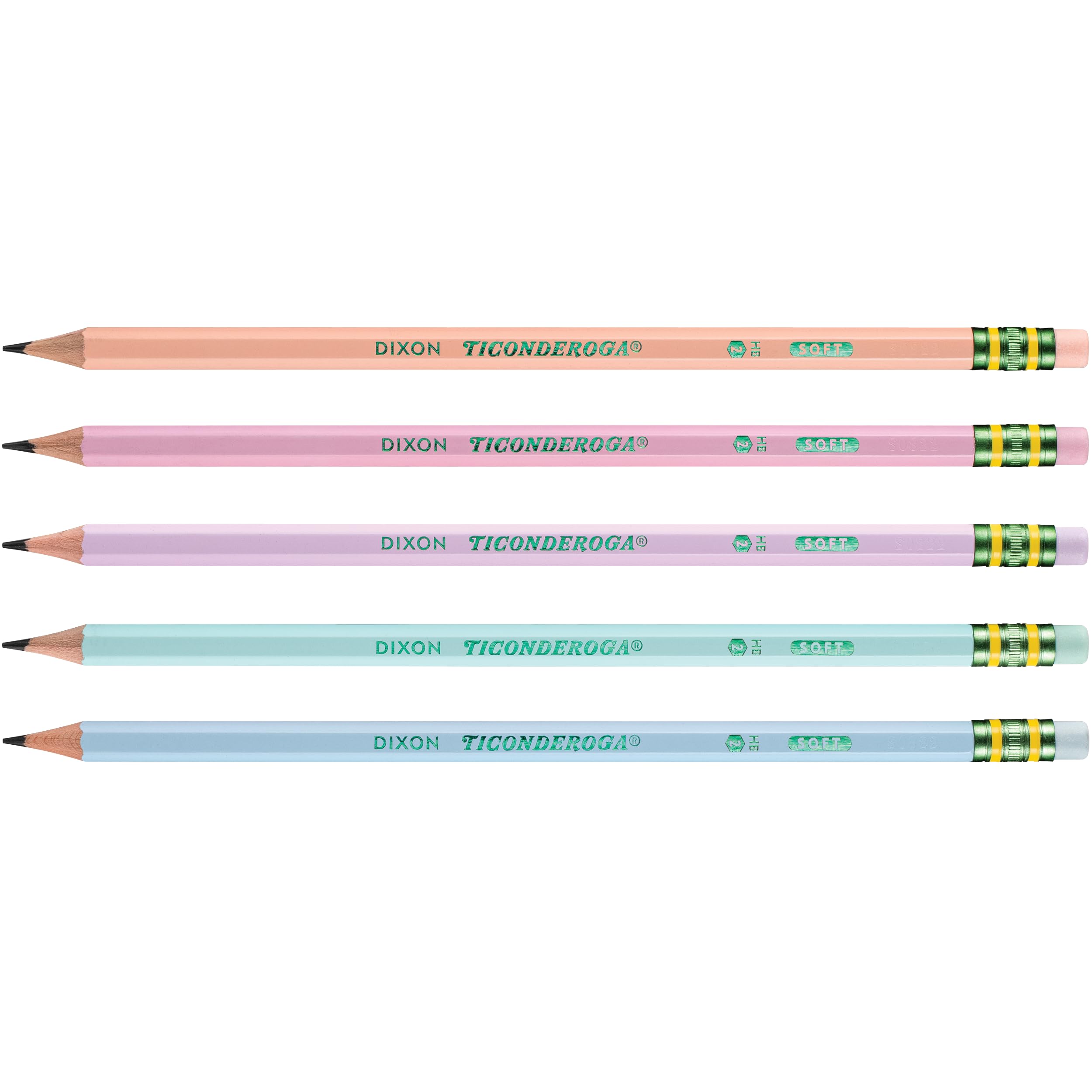 Ticonderoga pre-sharpened tips detail showing smooth HB cores for consistent lines