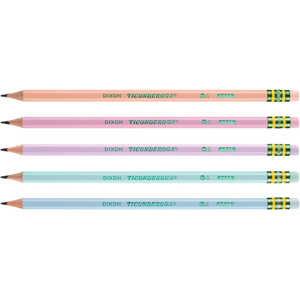 Ticonderoga pre-sharpened tips detail showing smooth HB cores for consistent lines