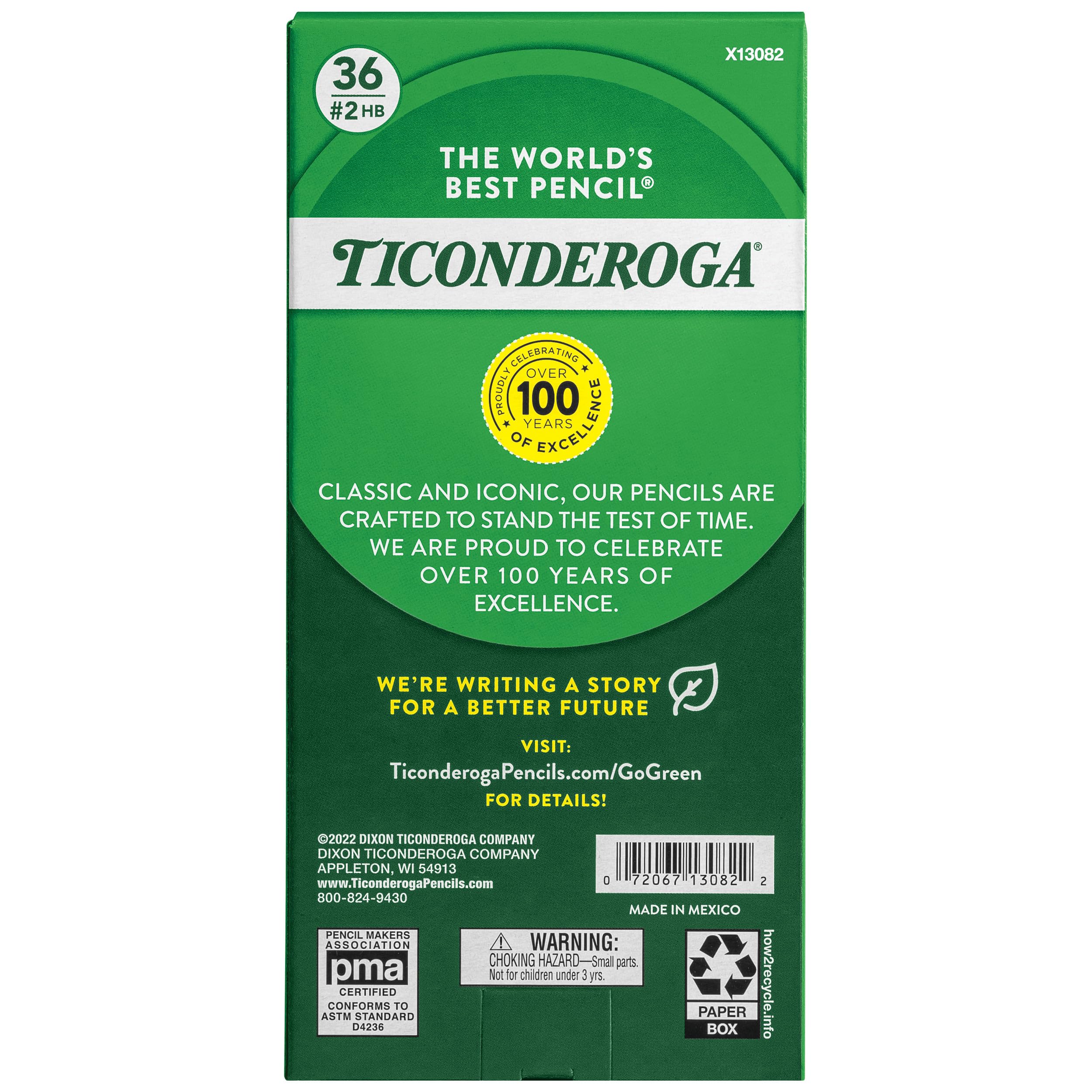Ticonderoga triangular barrel close-up showing ergonomic grip advantage