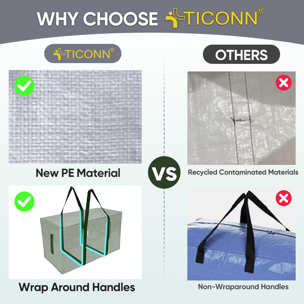 TICONN PE material texture close-up showing durable resistance