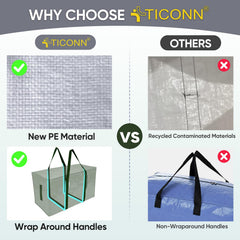 TICONN PE material texture close-up showing durable resistance