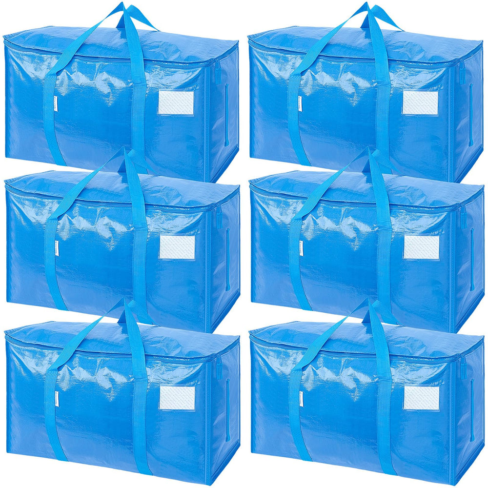 TICONN front view showing sky blue bag and larger capacity benefit