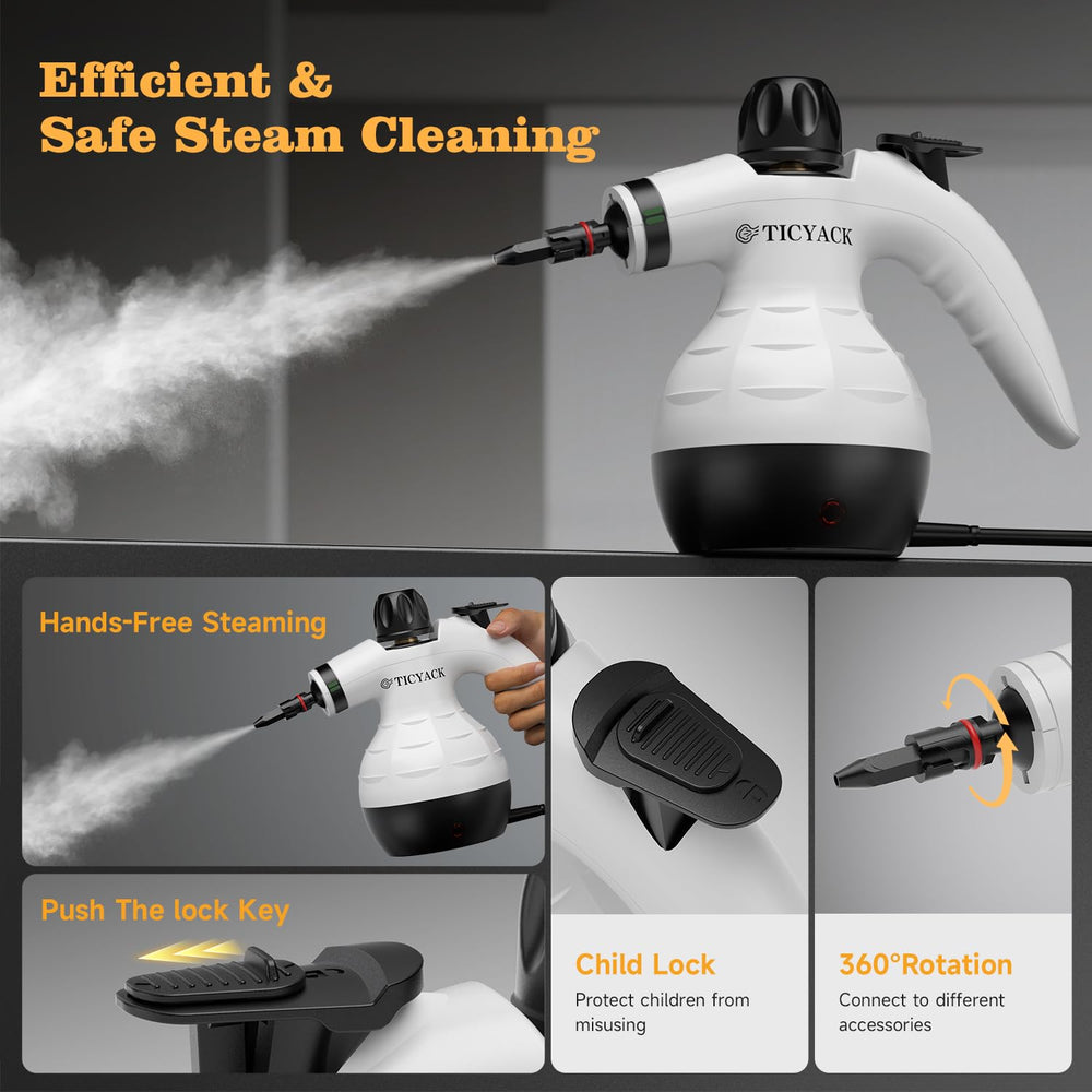 TICYACK steaming a stovetop removing grime benefit: chemical-free high-heat cleaning