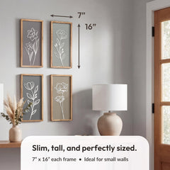 Tide and Tales panels styled above a sofa adding boho warmth to the living room