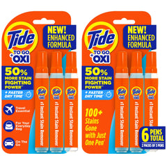Tide To Go front packaging showing three pens and compact pack benefits