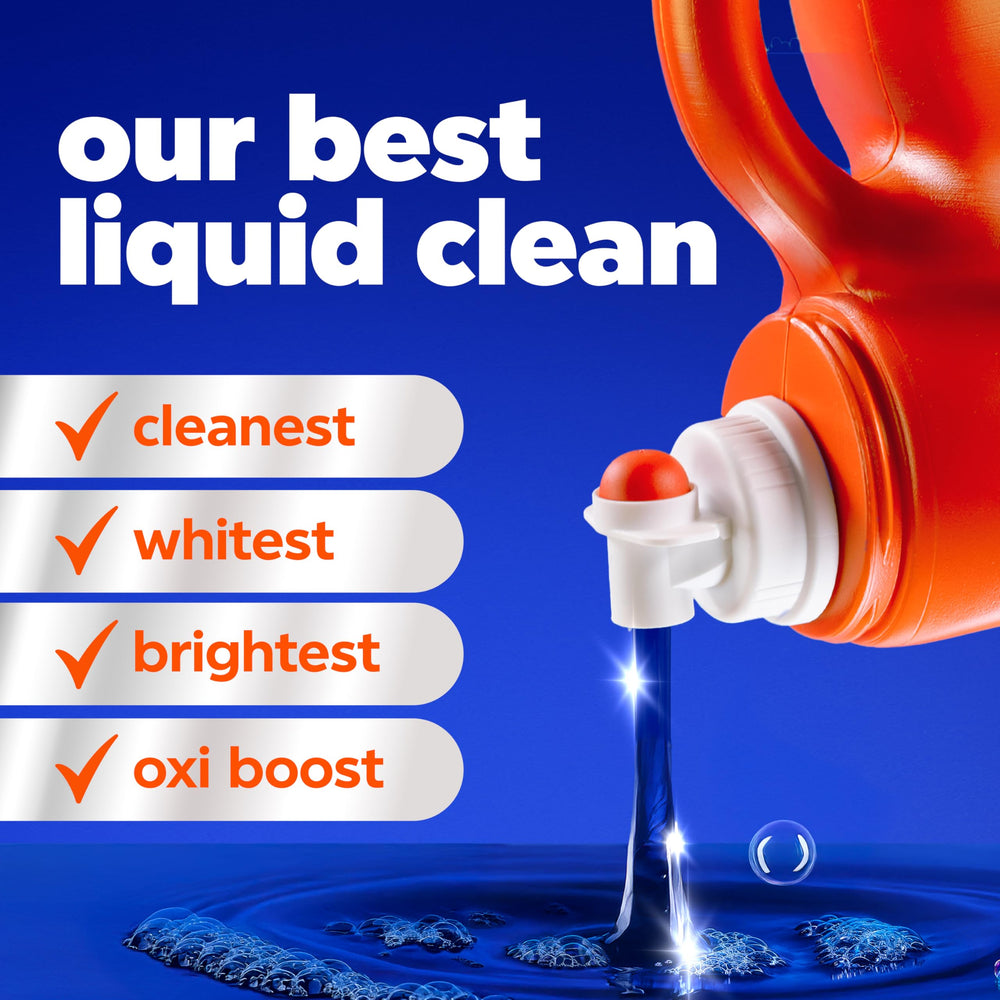 Tide clear cap measuring feature for accurate dosing and less waste