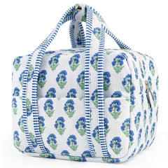 TIFFYONEK front view of floral corduroy lunch bag showing stylish design and practicality