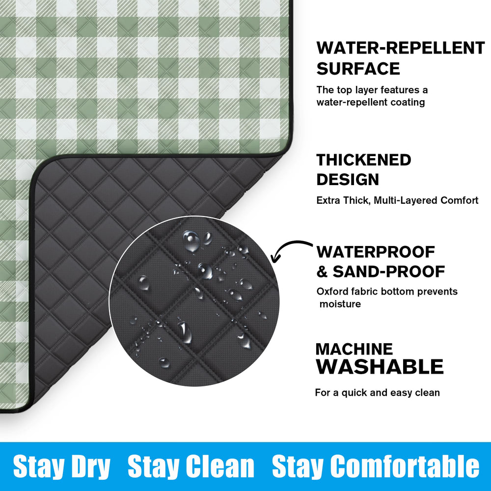 TigeJoy waterproof backing close-up blocking ground moisture effectively