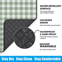 TigeJoy waterproof backing close-up blocking ground moisture effectively