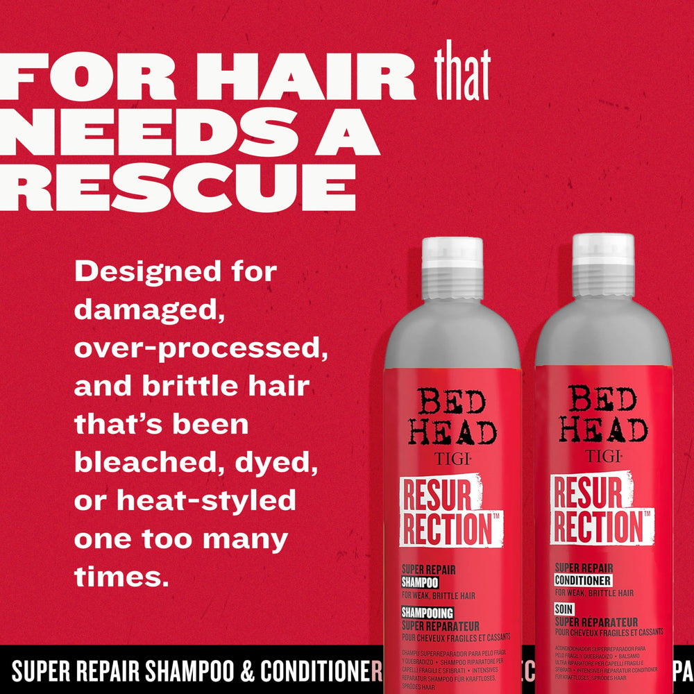 TIGI Bed Head Resurrection conditioner cream texture highlighting deep conditioning