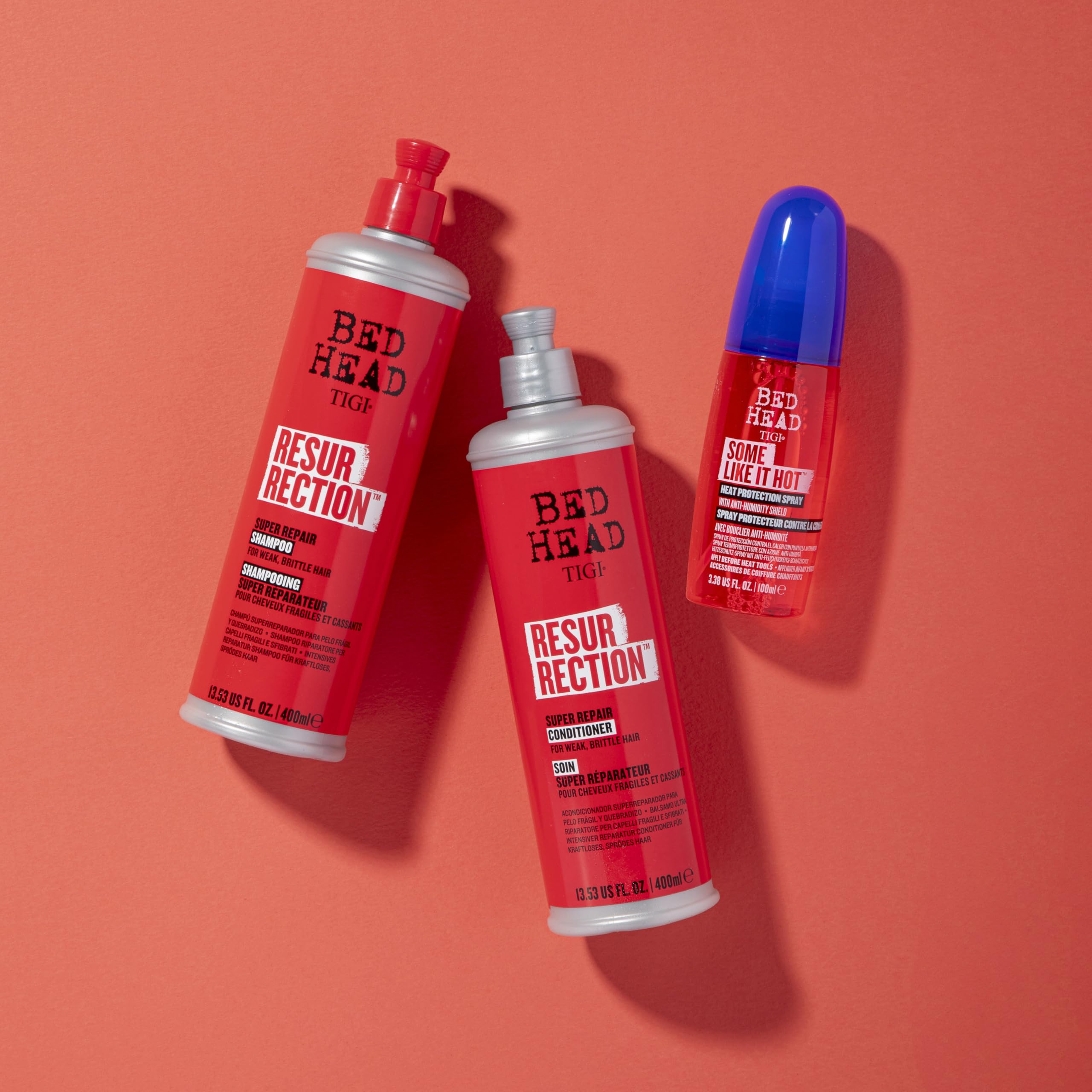 TIGI Bed Head Resurrection ingredient label close-up highlighting key actives