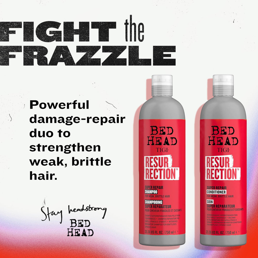 TIGI Bed Head Resurrection shampoo lather on hair showing gentle cleansing action