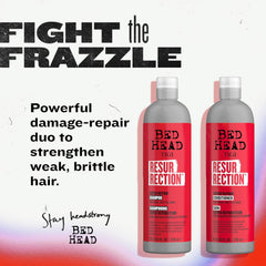 TIGI Bed Head Resurrection shampoo lather on hair showing gentle cleansing action