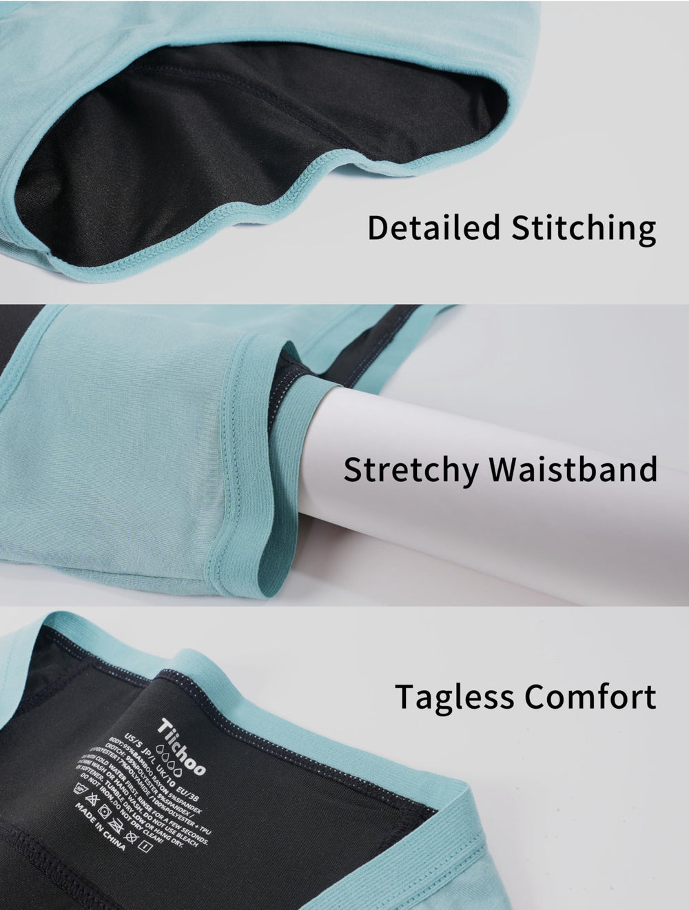 TIICHOO blush waistband detail highlighting soft fabric and gentle feel