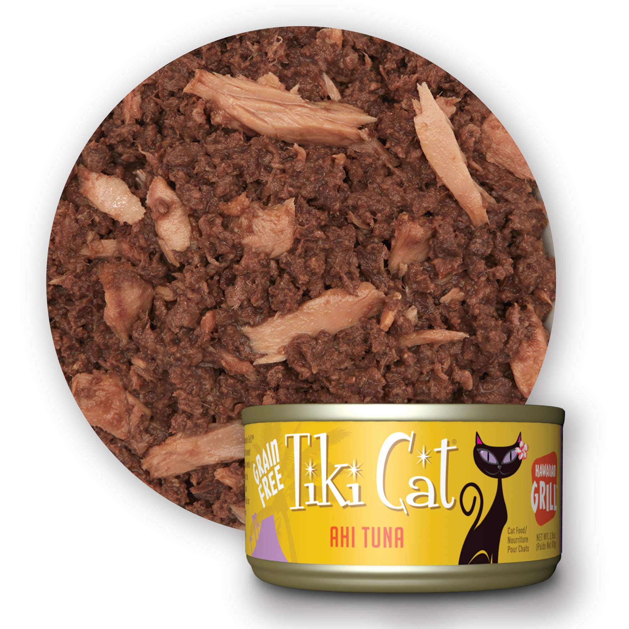 TIKI PETS hand holding a single can demonstrating portability and easy handling