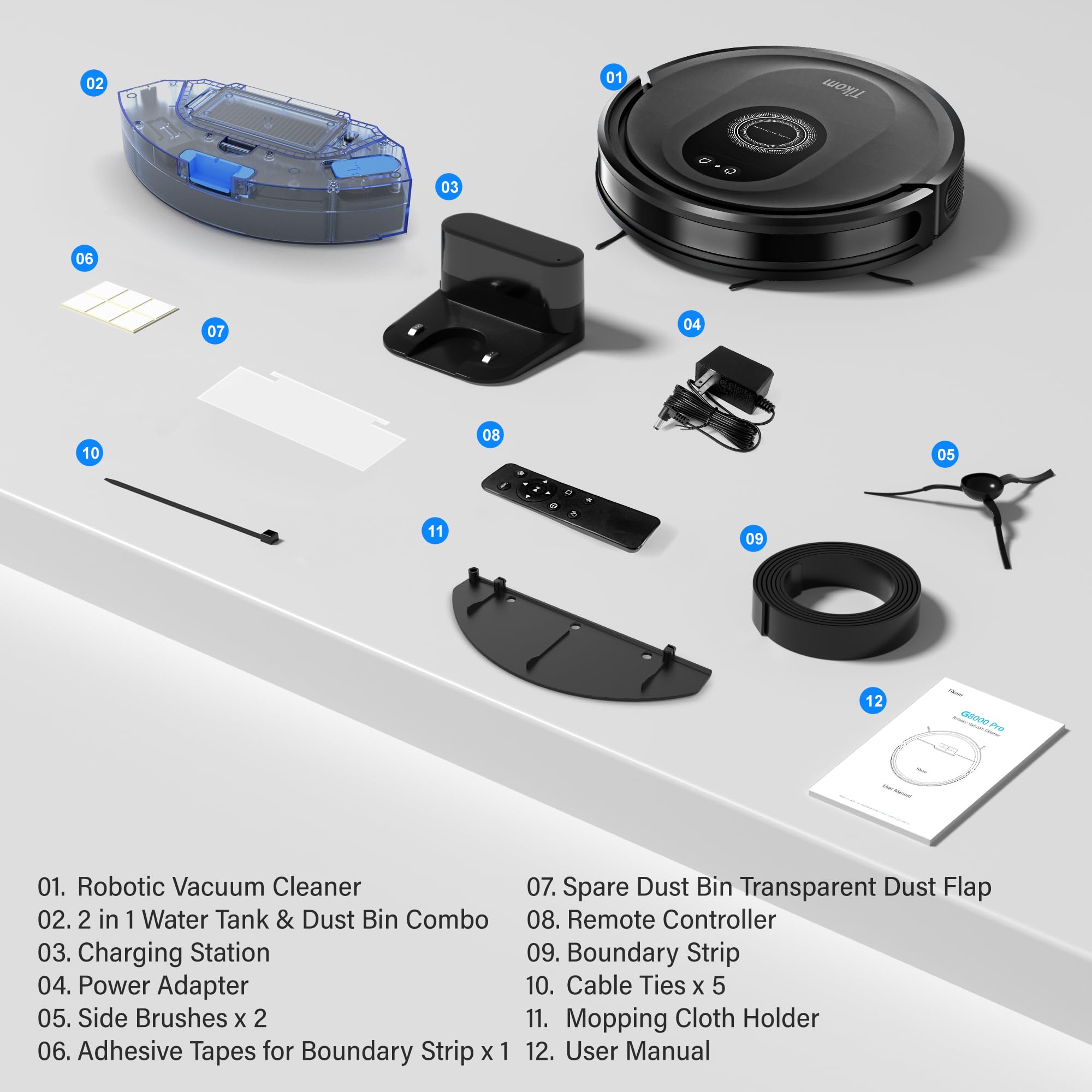 Tikom G8000 Max in a living room lifestyle scene reducing daily cleaning time