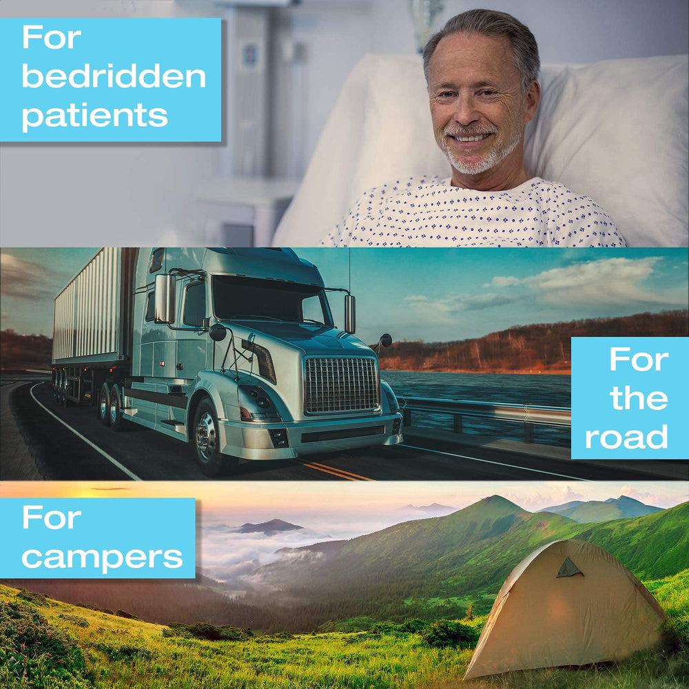 Tilcare bottle packed in a travel bag to show portability and discreet transport