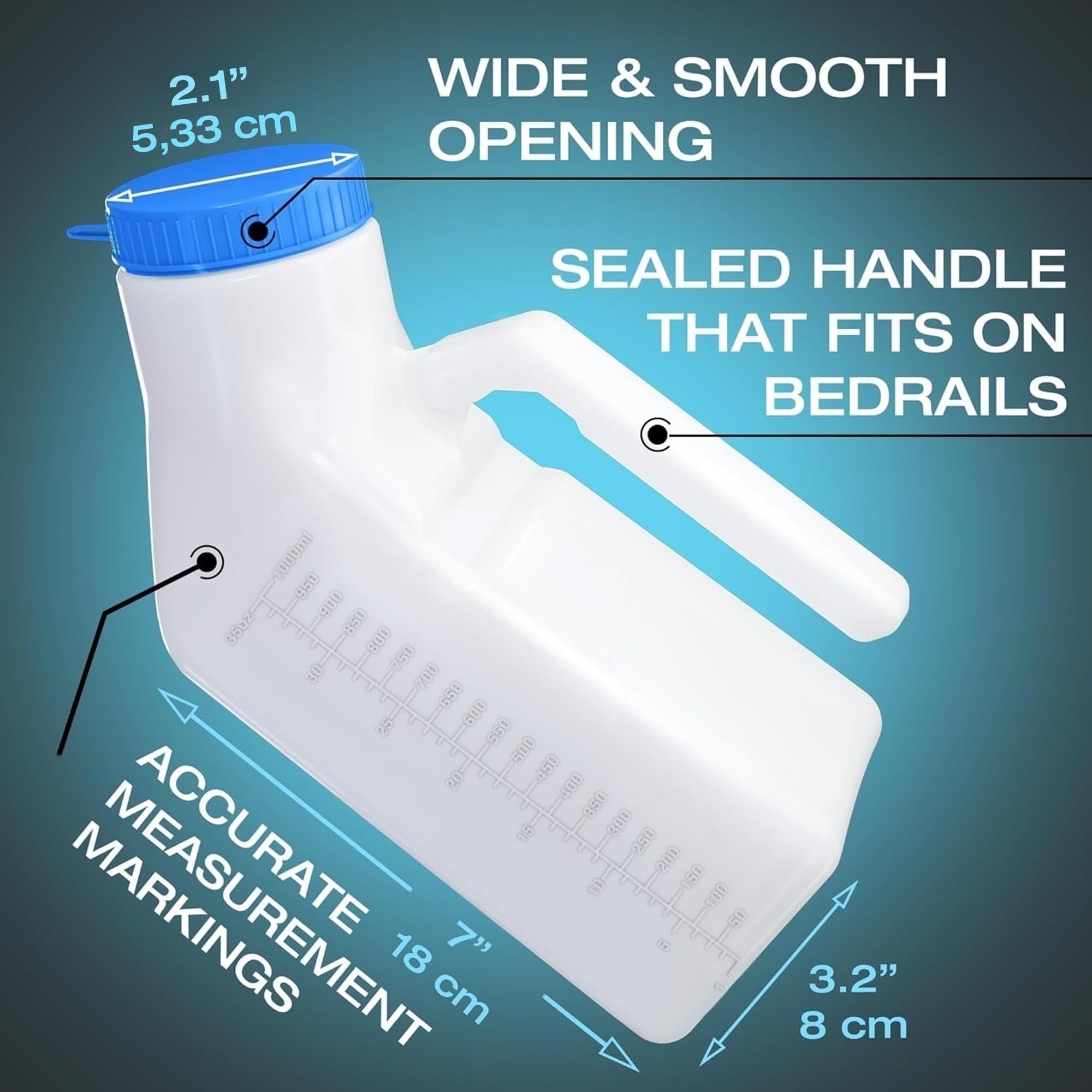 Tilcare 32oz bottle held in hand to show scale and practical travel capacity