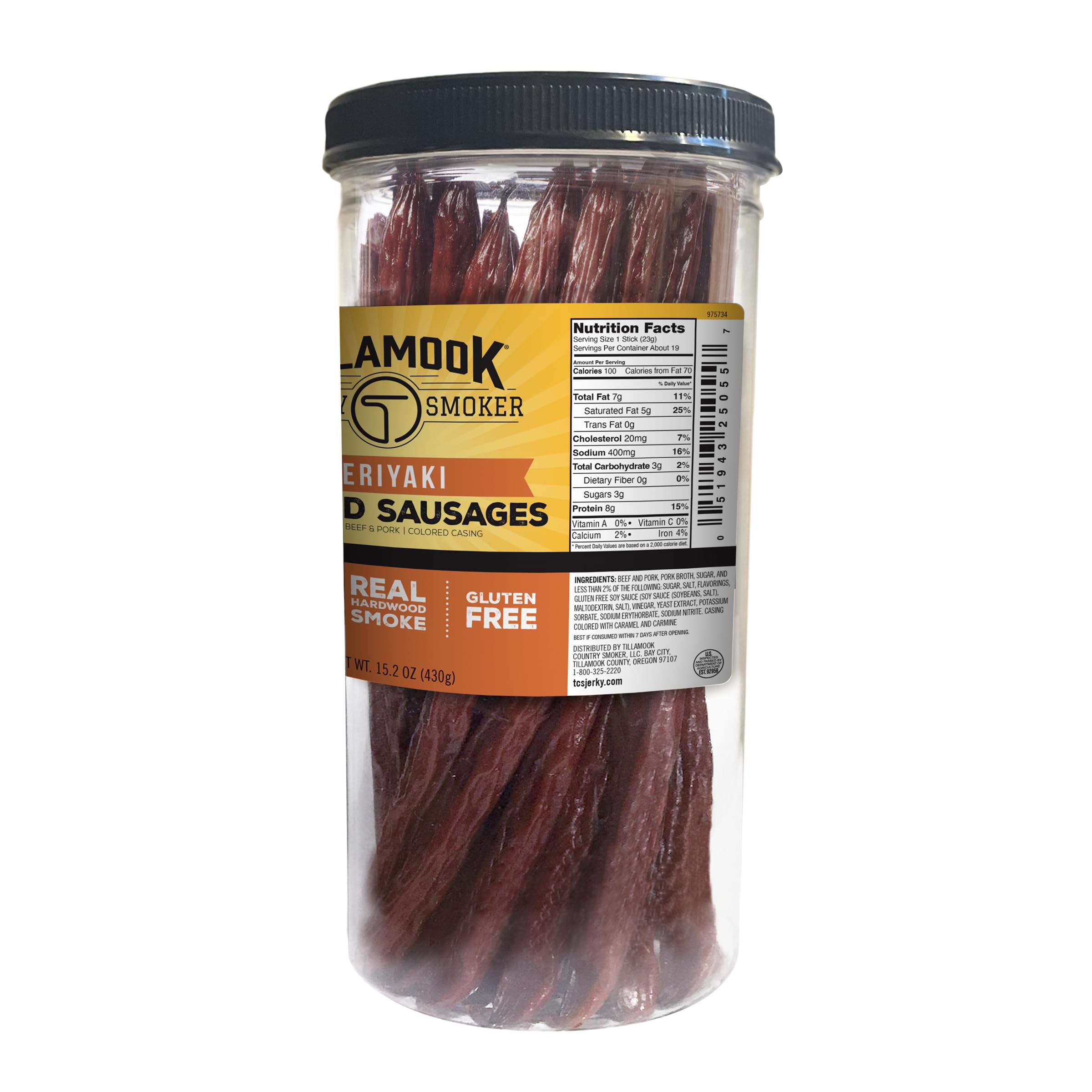 Tillamook Country Smoker open jar with individually wrapped sticks ready to grab benefit: portable protein