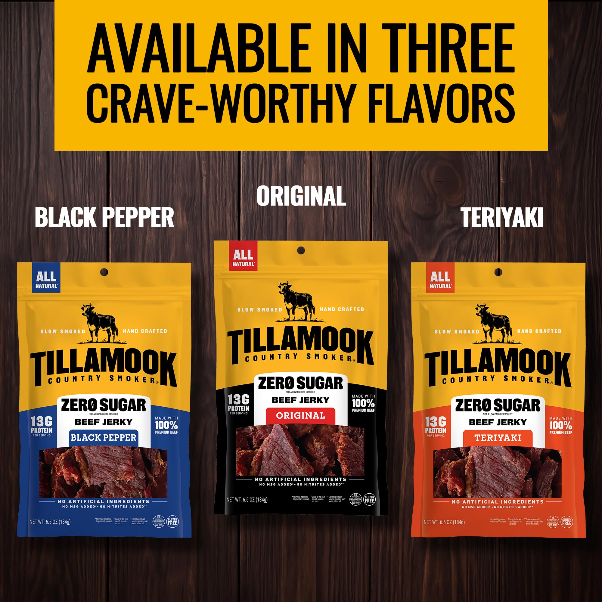 Tillamook Country Smoker sticks inside a backpack for on-the-go convenience