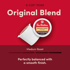 Tim Hortons K-Cup close-up pod top showing easy compatibility benefit