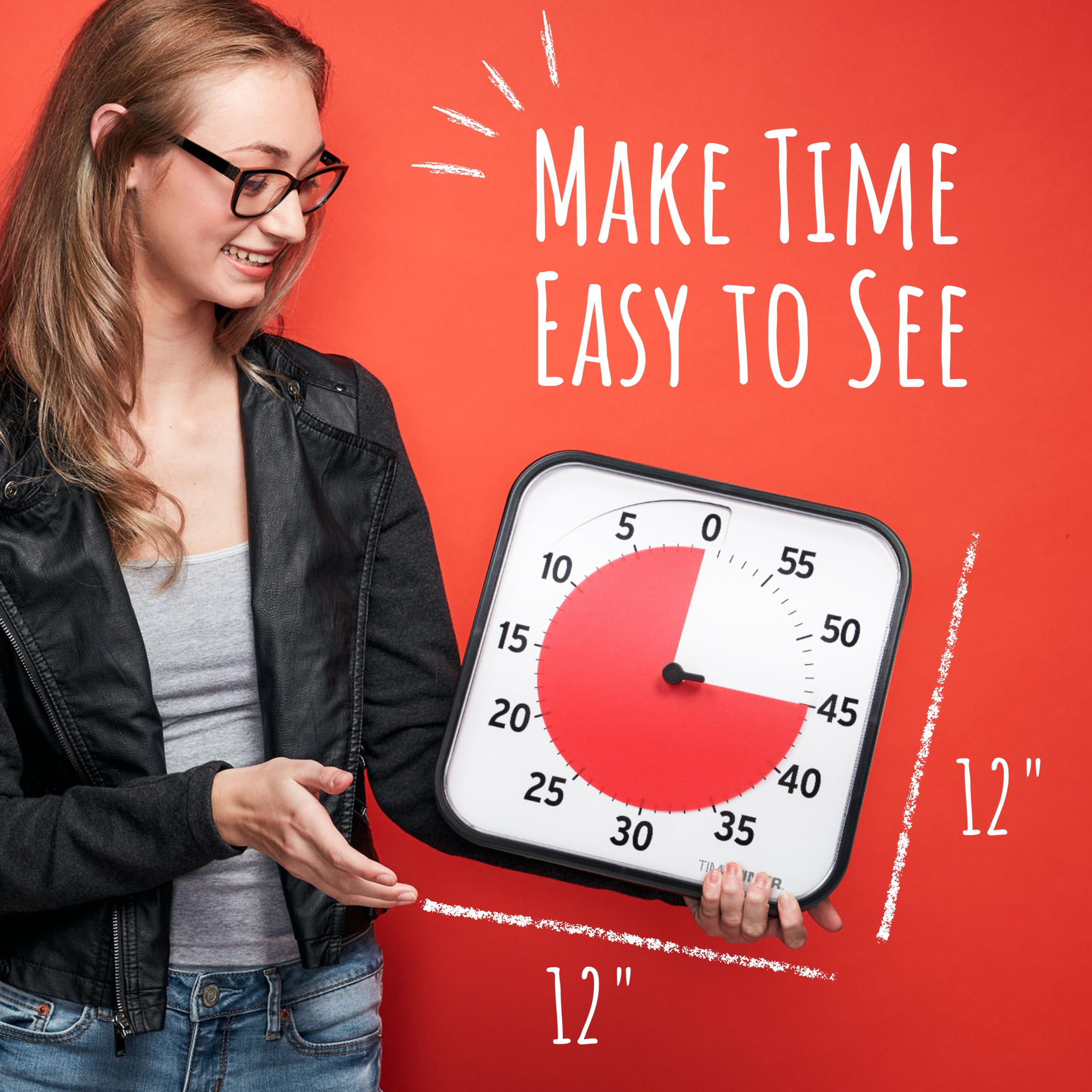 TIME TIMER dry-erase card in top slot displaying task and improving focus