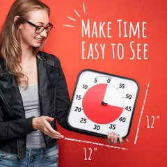 TIME TIMER dry-erase card in top slot displaying task and improving focus