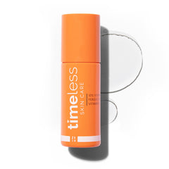 Timeless Skin Care front bottle view shows sleek packaging and clear volume benefit