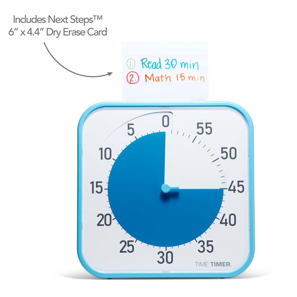 TIME TIMER close-up of blue disk detail highlights calm color and clear contrast