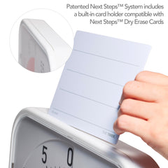 TIME TIMER side profile white frame demonstrates modern housing and durability