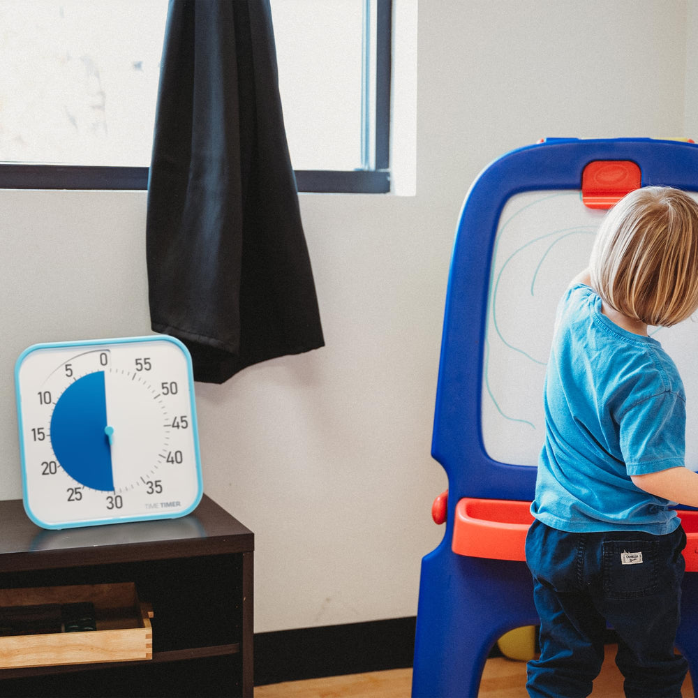 TIME TIMER with Next Steps dry erase card shows routine support for teachers