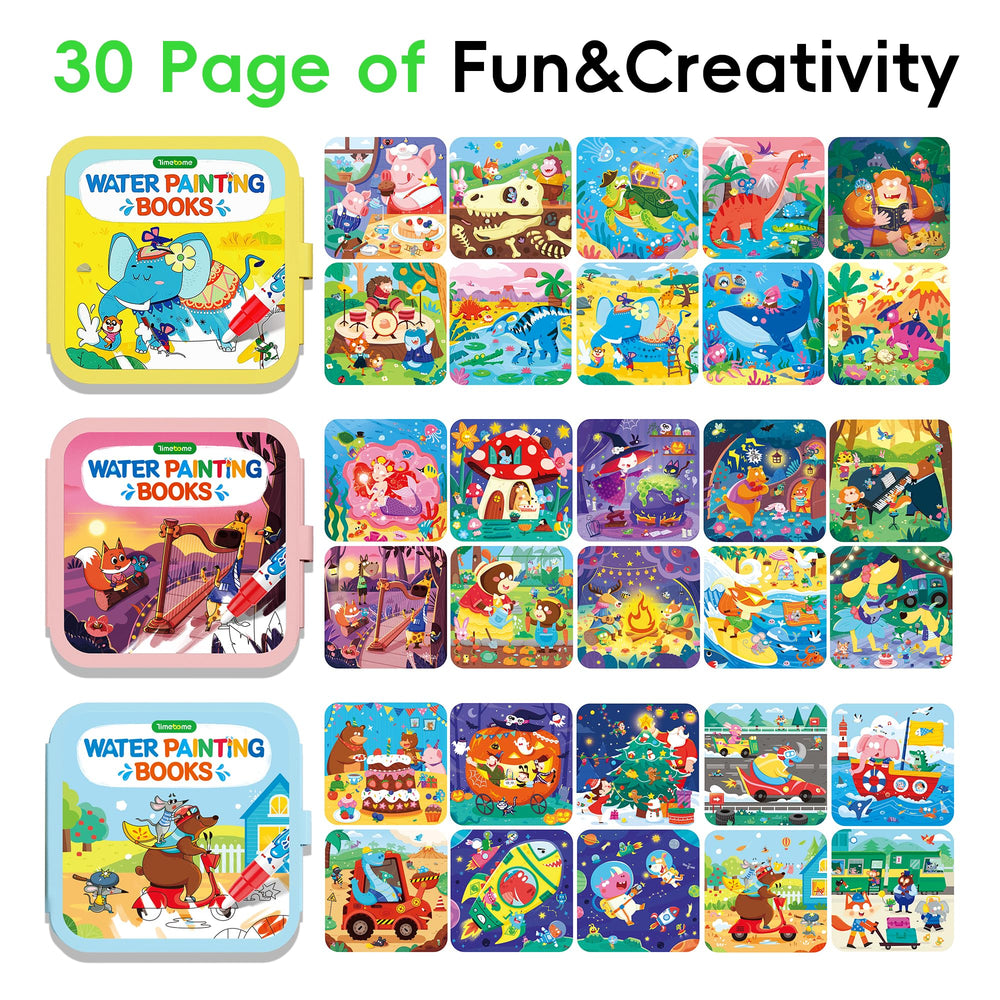 Timetome front cover dinosaur theme with colorful prehistoric scenes to engage toddlers