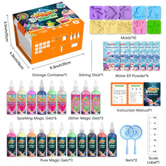 Timetome gel color array with 20 vivid bottles illustrating mix-and-match creativity