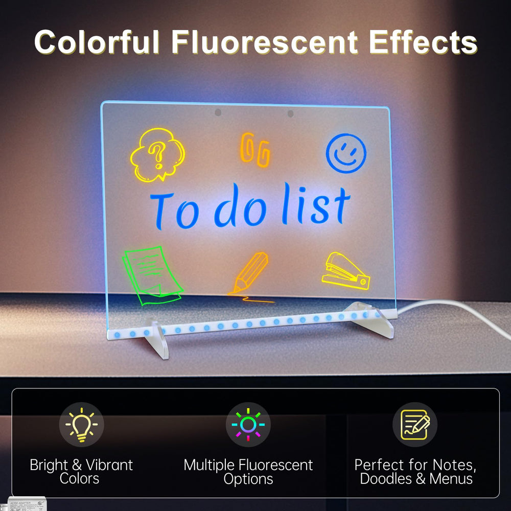 Timisigns mounted on a bedroom wall providing colorful decorative messaging and nightlight