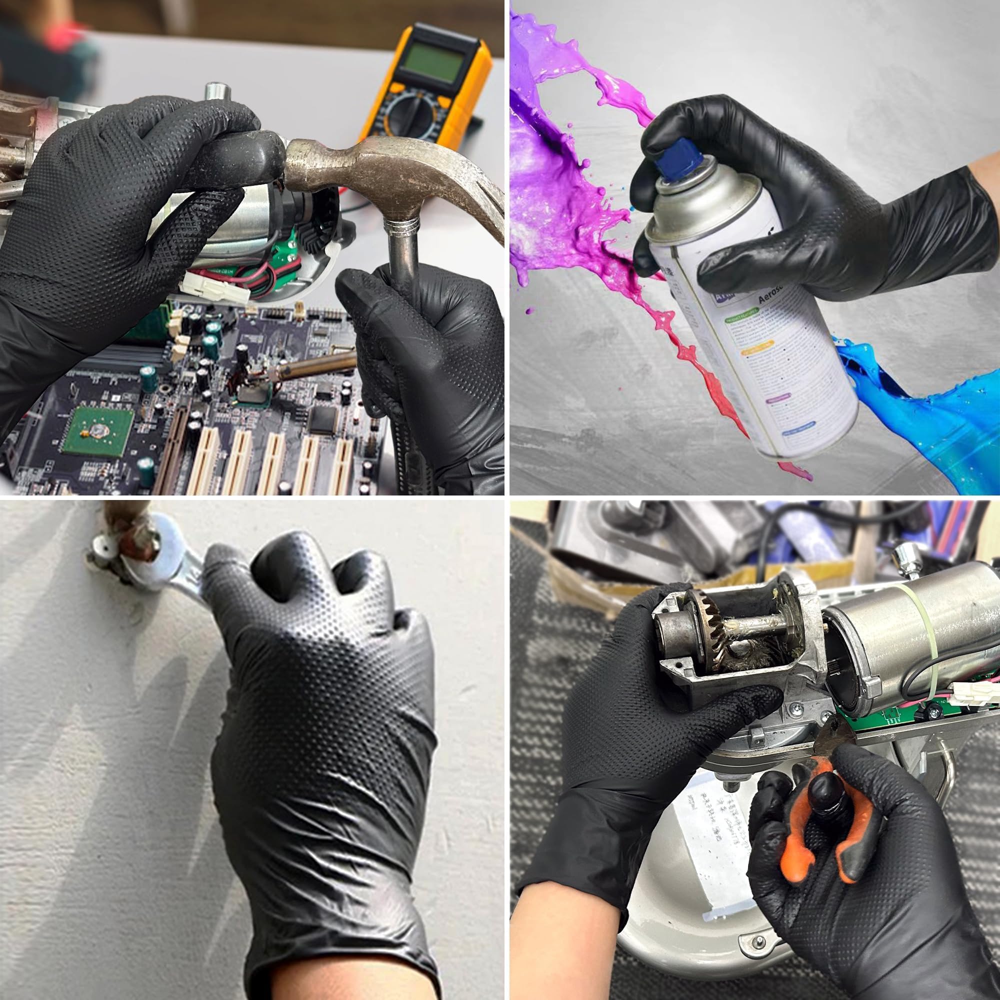 TitanFlex size chart and XXL glove illustrating recommended fit guidance