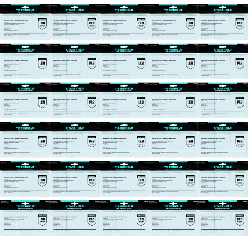 TitanShield front packaging showing quantity and clear sleeve visibility for storage