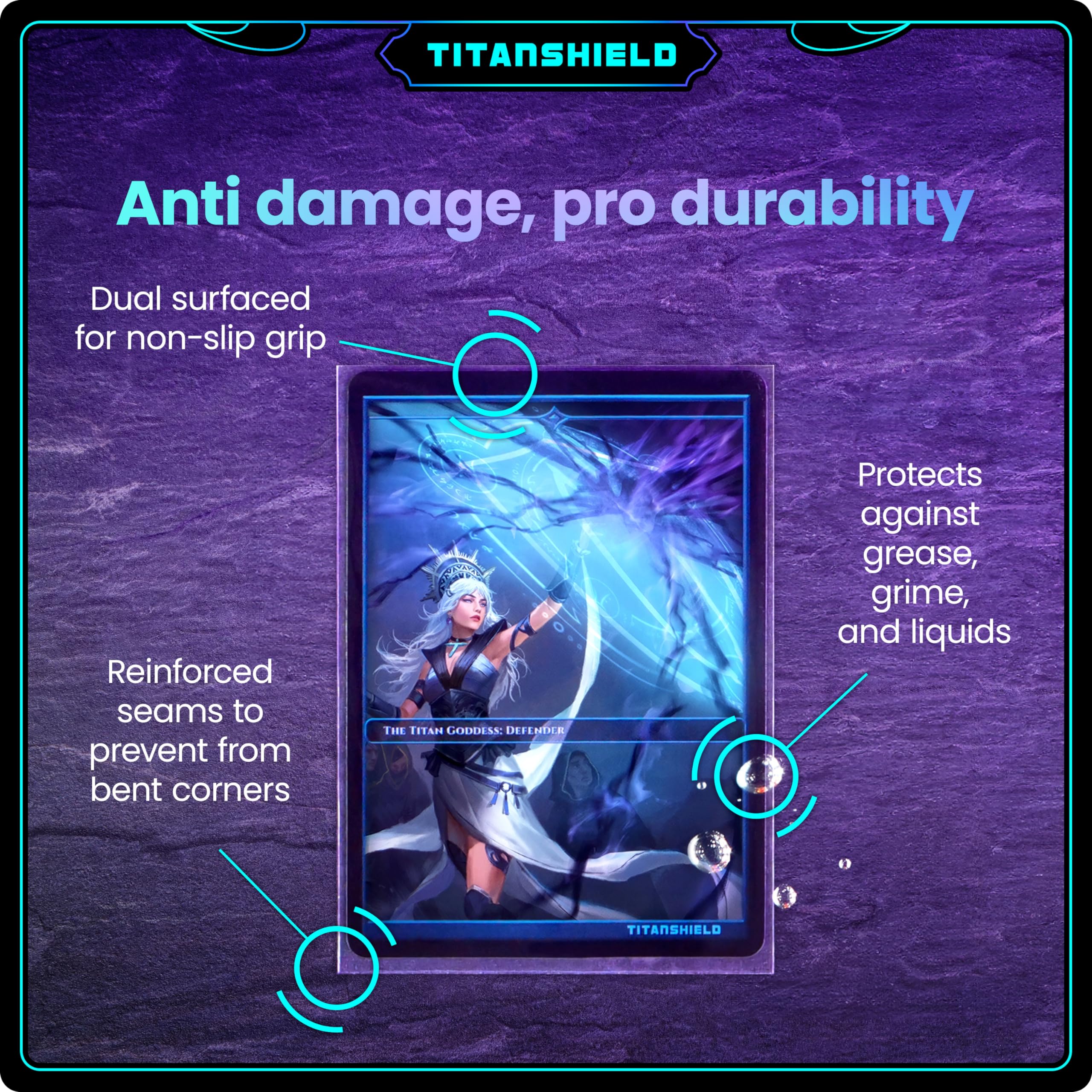 TitanShield matte back detail to reduce glare and enhance handling control