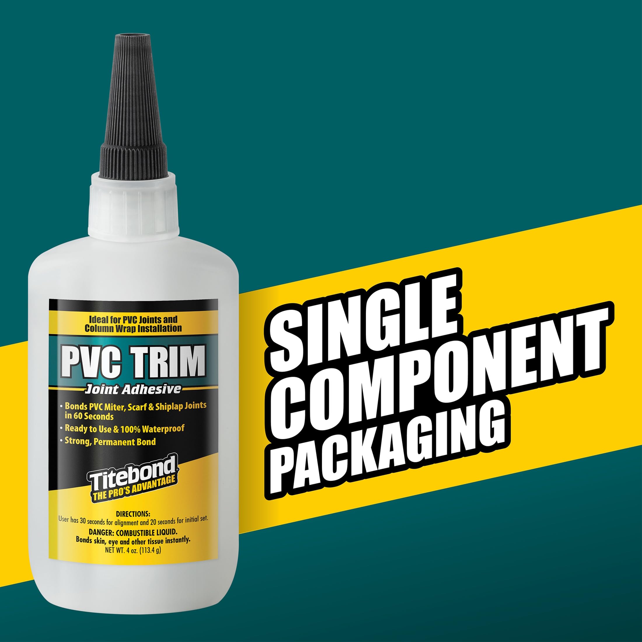 Titebond product label with features and instructions visible