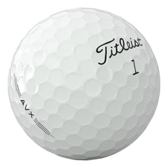 Titleist AVX close-up of 346 quadrilateral dimple pattern for penetrating flight